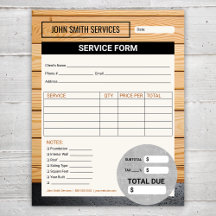 Carpenter Home Renovations Service型枠請求書