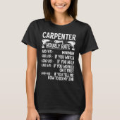 Carpenter Hourly Rate For Woodworker  Carpenter Re Tシャツ (正面)