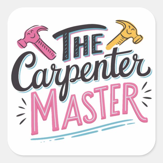Carpenter job master  スクエアシール (正面)