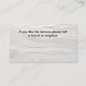 Carpenter Minimalist Business Card Design 名刺 (裏面)