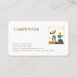 carpenter services editable   business card 名刺