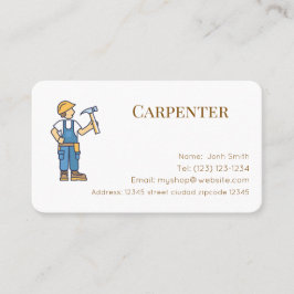 carpenter services editable   business card 名刺