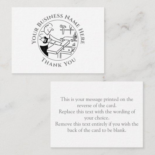 Carpenter Thank You Noteカード ノートカード (正面/裏面)