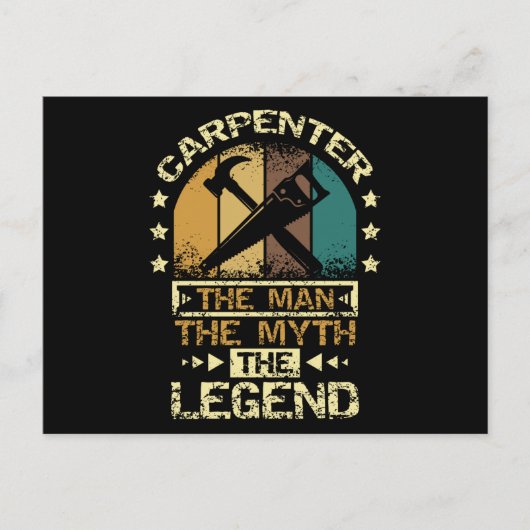 Carpenter The Man The Myth The Legend ポストカード (正面)