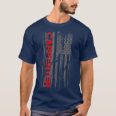 Carpenter Woodwork Patriotic American Flag Tシャツ (正面)