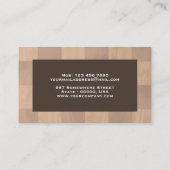 Carpenter, Woodworking & Residential Construction 名刺 (裏面)