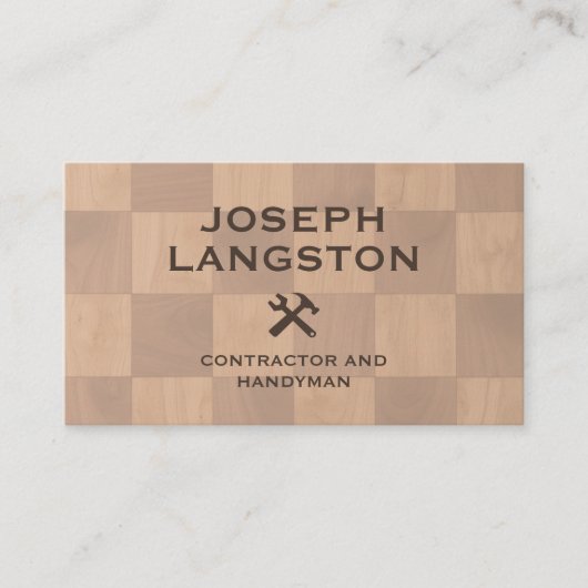Carpenter, Woodworking & Residential Construction 名刺 (正面)