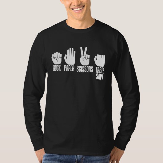 Carpenters  Rock Paper Scissor Table Saw Carpentry Tシャツ (正面)