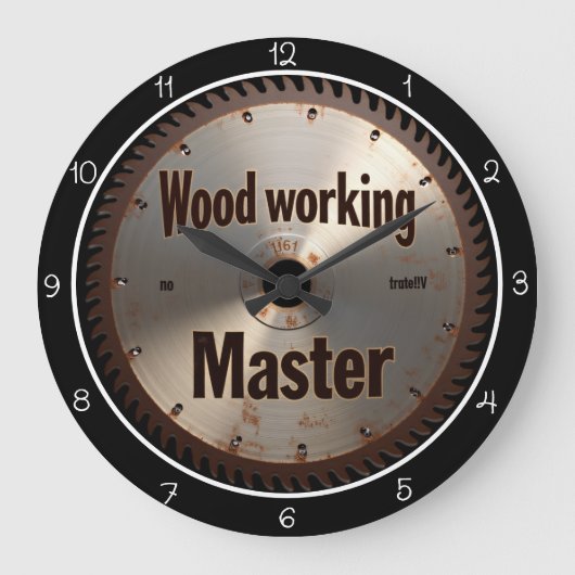 Carpenter's Saw Blade ラージ壁時計 (正面)