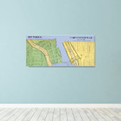 CARPENTERSVILLEダンディーイリノイ1871の地図 キャンバスプリント (インサイチュ (ウッドフロア))