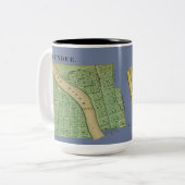 CARPENTERSVILLE DUNDEE ILLINOIS 1871 MAP ツートーンマグカップ (正面左)