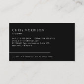 Carpentry Carpenter Black Silver 名刺 (裏面)