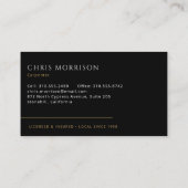 Carpentry Home Builder Carpenter Contractor  名刺 (裏面)