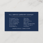 Carpentry Home Improvement Hammer Saw 名刺 (裏面)