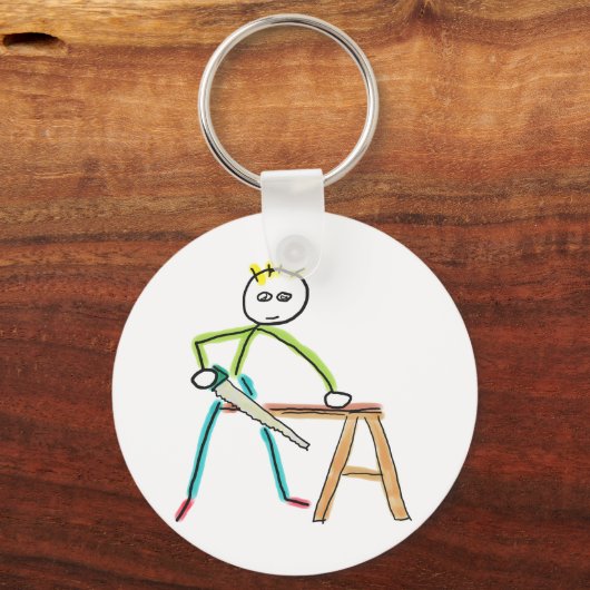 Carpentry Stickman キーホルダー (正面)