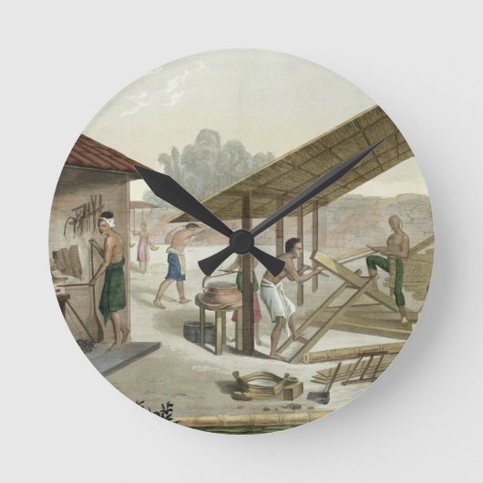 Carpentry Workshop in Kupang, Timor,プレート6 from ラウンド壁時計 (正面)