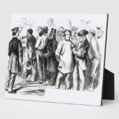 Carpet Bagers、1860年代後半(版木、銅版、版画) (写真はモノクロ) フォトプラーク (側面)