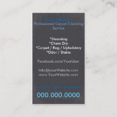 Carpet Cleaning Service Business Card 名刺 (裏面)