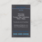 Carpet Cleaning Service Business Card 名刺 (裏面)