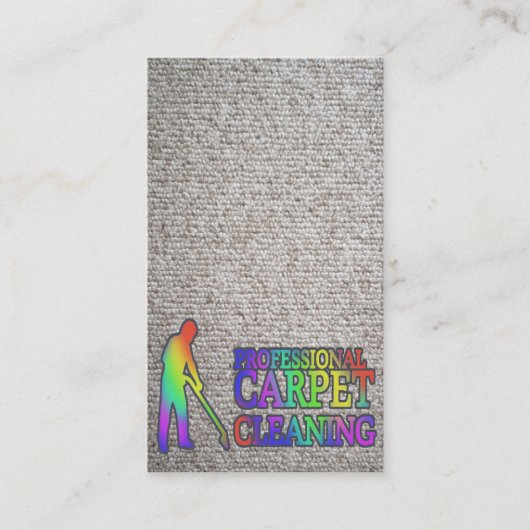 Carpet Cleaning Service Business Card 名刺 (正面)