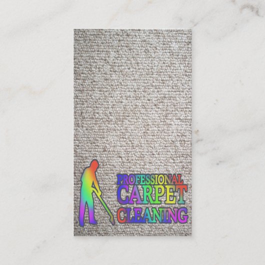 Carpet Cleaning Service Business Card 名刺 (正面)