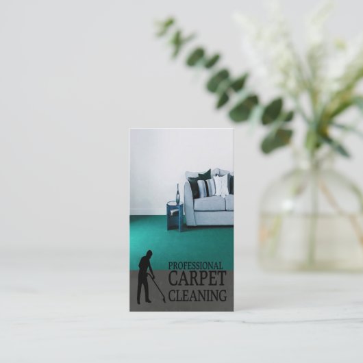 Carpet Cleaning Service Business Card 名刺 (スタンド正面)