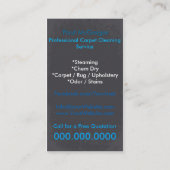 Carpet Cleaning Service Business Card 名刺 (裏面)