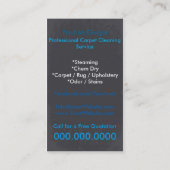Carpet Cleaning Service Business Card 名刺 (裏面)