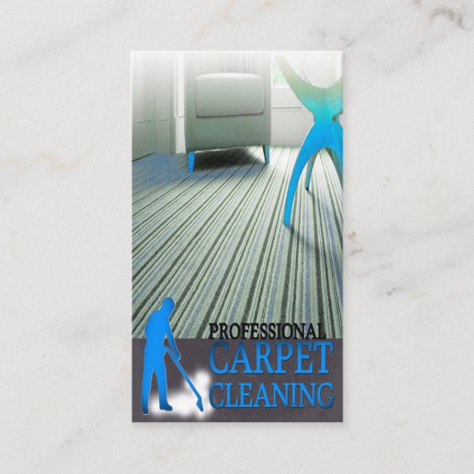 Carpet Cleaning Service Business Card 名刺 (正面)