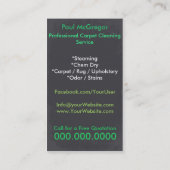 Carpet Cleaning Service Business Card 名刺 (裏面)