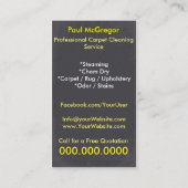 Carpet Cleaning Service Business Card 名刺 (裏面)