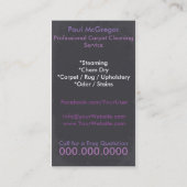 Carpet Cleaning Service Business Card 名刺 (裏面)