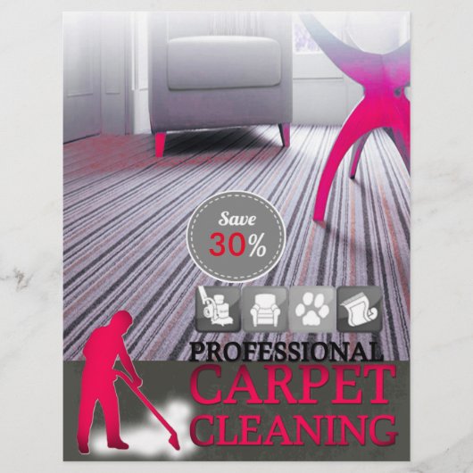 Carpet Cleaning Service Discount Offer Flyer チラシ (正面)