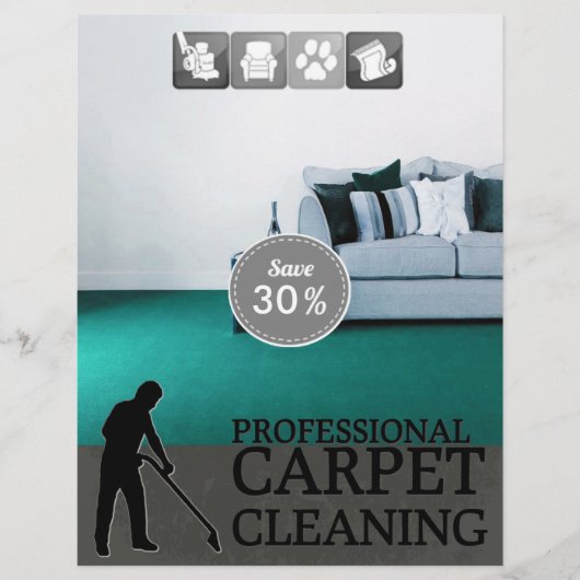 Carpet Cleaning Service Discount Offer Flyer チラシ (正面)