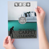 Carpet Cleaning Service Discount Offer Flyer チラシ (手)
