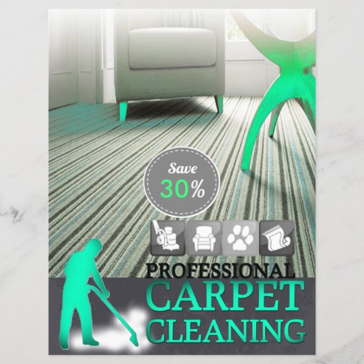 Carpet Cleaning Service Discount Offer Flyer チラシ (正面)