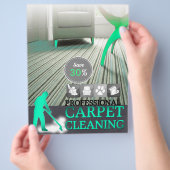 Carpet Cleaning Service Discount Offer Flyer チラシ (手)