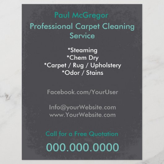 Carpet Cleaning Service Discount Offer Flyer チラシ (裏面)