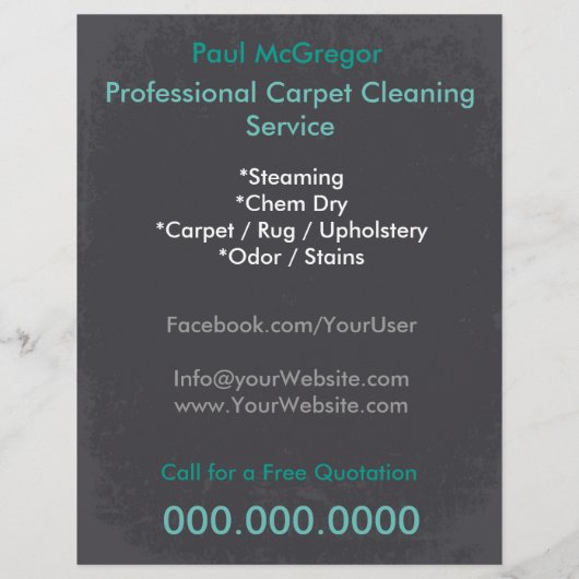 Carpet Cleaning Service Discount Offer Flyer チラシ (裏面)