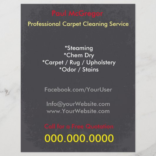 Carpet Cleaning Service Discount Offer Flyer チラシ (裏面)