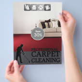 Carpet Cleaning Service Discount Offer Flyer チラシ (手)