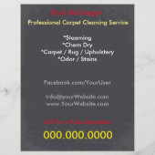 Carpet Cleaning Service Flyer チラシ (裏面)