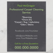Carpet Cleaning Service Flyer チラシ (裏面)