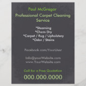 Carpet Cleaning Service Flyer チラシ (裏面)
