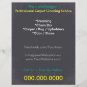 Carpet Cleaning Service Flyer チラシ (裏面)