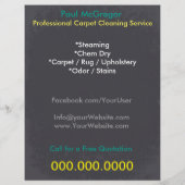 Carpet Cleaning Service Flyer チラシ (裏面)