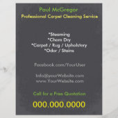 Carpet Cleaning Service Flyer チラシ (裏面)