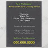 Carpet Cleaning Service Flyer チラシ (裏面)