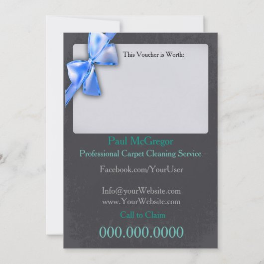 Carpet Cleaning Service Gift Voucher (裏面)