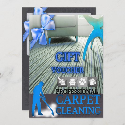 Carpet Cleaning Service Gift Voucher (正面/裏面)